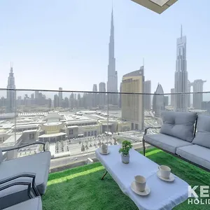 Keyone - 3br With Maids In Downtown Views شقة دبي